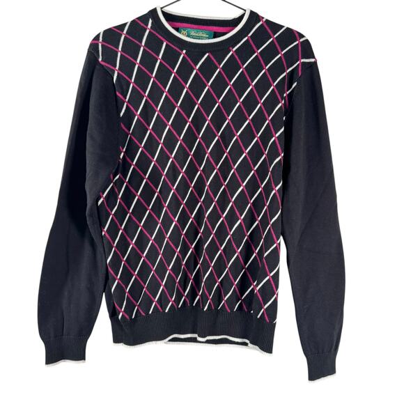 Brooks Brothers St. Andrews Links Golf Pullover Sweater Diamonds Men's Size M - Picture 1 of 5